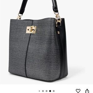 Elegant Black and Gray Women's Handbag